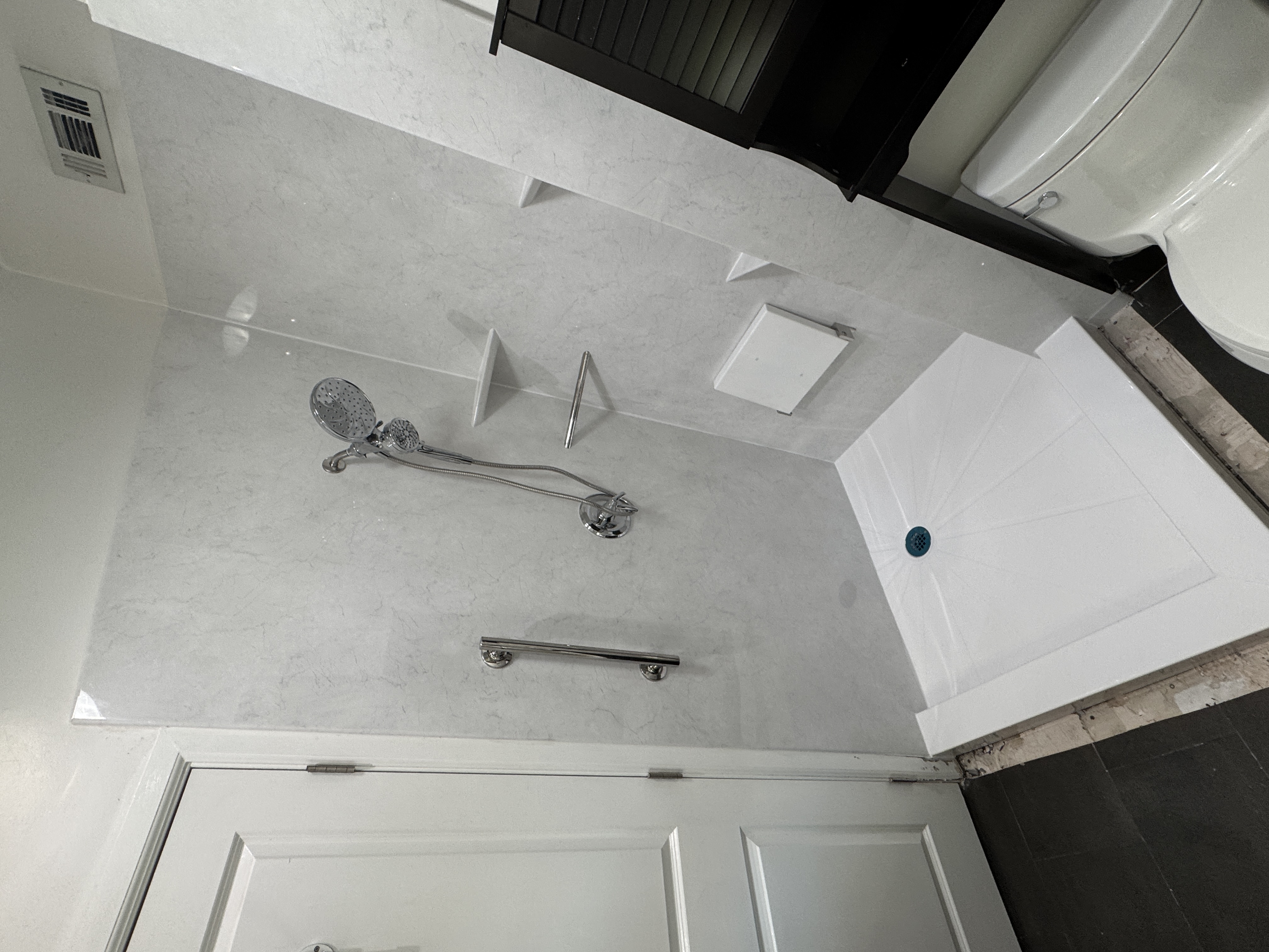 Bathroom tile and finish detail by D4C Construction